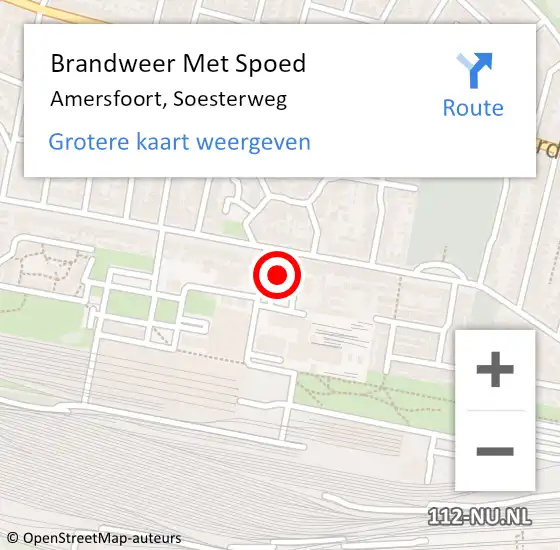 Locatie op kaart van de 112 melding: Brandweer Met Spoed Naar Amersfoort, Soesterweg op 20 juli 2023 12:35