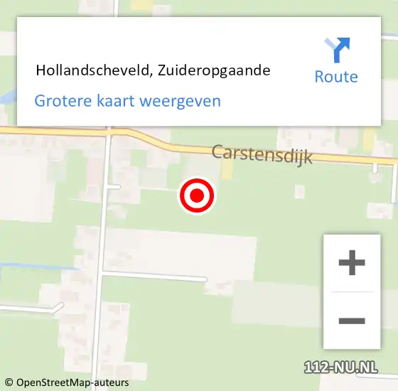 Locatie op kaart van de 112 melding:  Hollandscheveld, Zuideropgaande op 21 juli 2023 10:03