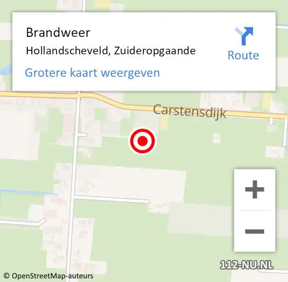 Locatie op kaart van de 112 melding: Brandweer Hollandscheveld, Zuideropgaande op 21 juli 2023 10:03