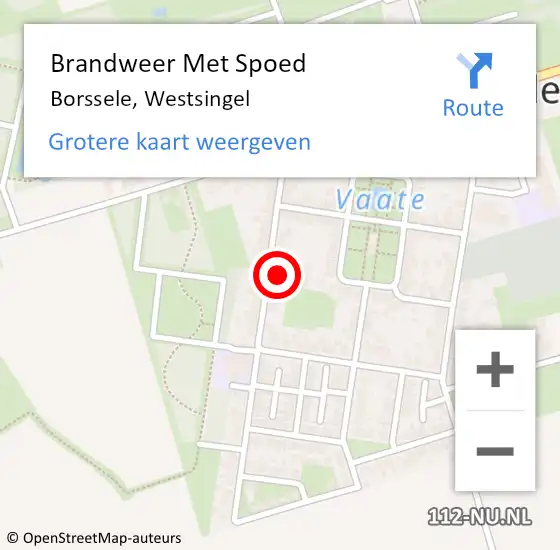 Locatie op kaart van de 112 melding: Brandweer Met Spoed Naar Borssele, Westsingel op 21 juli 2023 23:51
