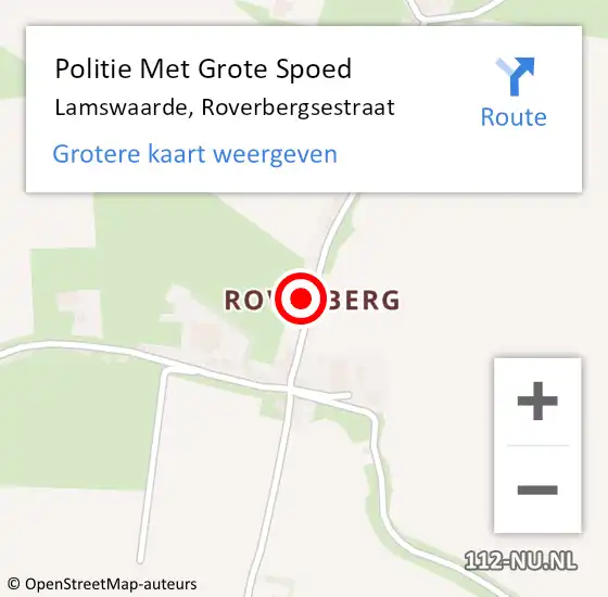 Locatie op kaart van de 112 melding: Politie Met Grote Spoed Naar Lamswaarde, Roverbergsestraat op 22 juli 2023 14:41