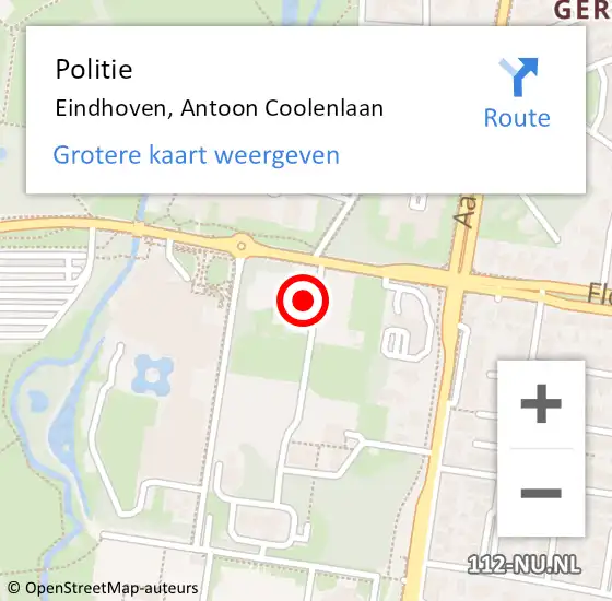 Locatie op kaart van de 112 melding: Politie Eindhoven, Antoon Coolenlaan op 22 juli 2023 23:50