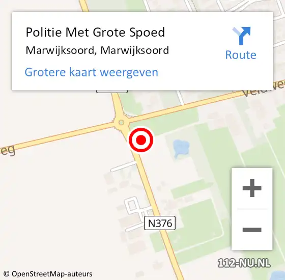 Locatie op kaart van de 112 melding: Politie Met Grote Spoed Naar Marwijksoord, Marwijksoord op 23 juli 2023 18:08