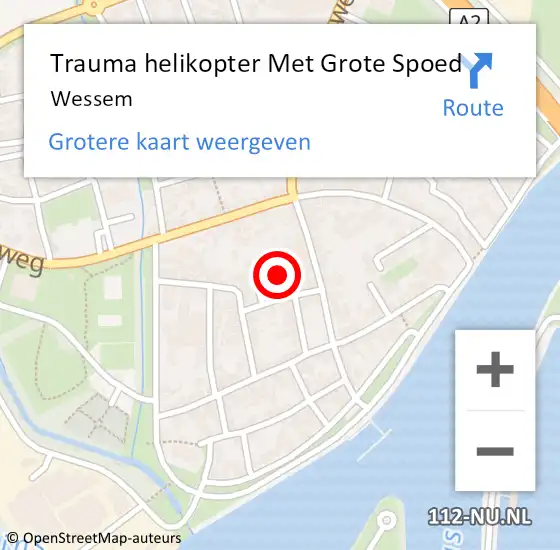 Locatie op kaart van de 112 melding: Trauma helikopter Met Grote Spoed Naar Wessem op 24 juli 2023 05:55