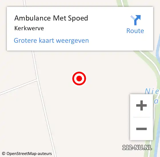 Locatie op kaart van de 112 melding: Ambulance Met Spoed Naar Kerkwerve op 24 juli 2023 15:07