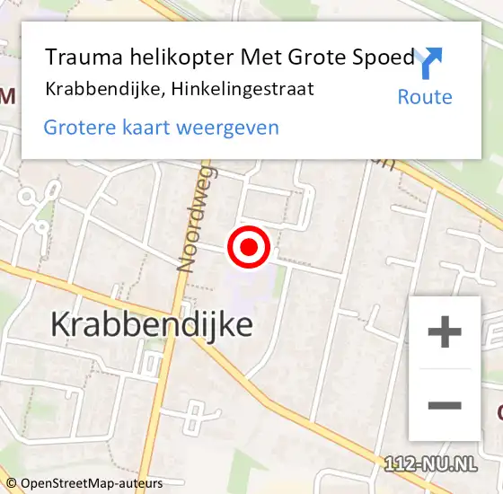 Locatie op kaart van de 112 melding: Trauma helikopter Met Grote Spoed Naar Krabbendijke, Hinkelingestraat op 24 juli 2023 15:44