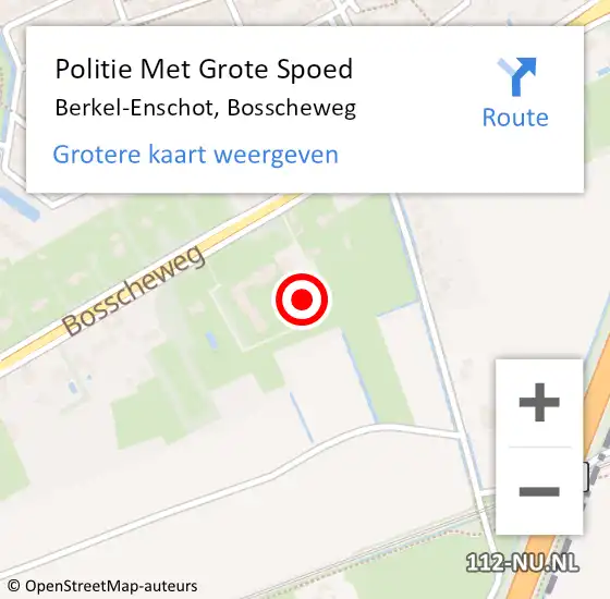 Locatie op kaart van de 112 melding: Politie Met Grote Spoed Naar Berkel-Enschot, Bosscheweg op 25 juli 2023 17:50