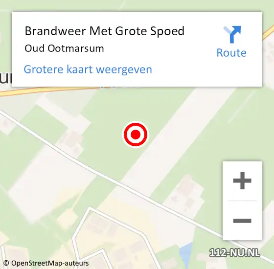 Locatie op kaart van de 112 melding: Brandweer Met Grote Spoed Naar Oud Ootmarsum op 25 juli 2023 19:38