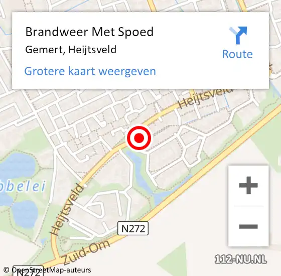 Locatie op kaart van de 112 melding: Brandweer Met Spoed Naar Gemert, Heijtsveld op 26 juli 2023 01:39