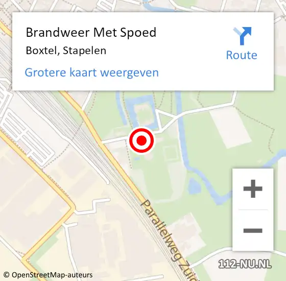 Locatie op kaart van de 112 melding: Brandweer Met Spoed Naar Boxtel, Stapelen op 28 juli 2023 12:03