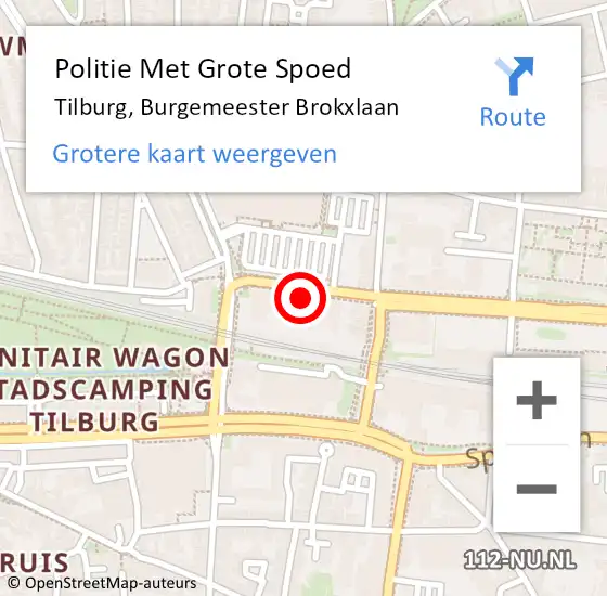 Locatie op kaart van de 112 melding: Politie Met Grote Spoed Naar Tilburg, Burgemeester Brokxlaan op 28 juli 2023 16:08