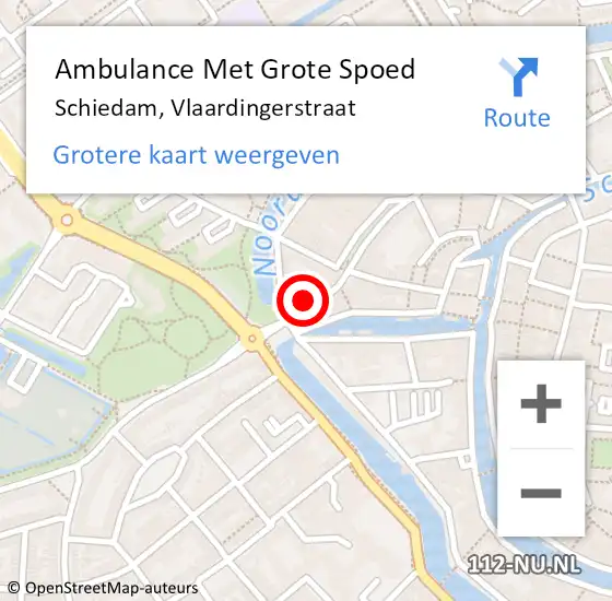 Locatie op kaart van de 112 melding: Ambulance Met Grote Spoed Naar Schiedam, Vlaardingerstraat op 29 juli 2023 00:22