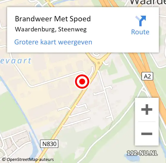 Locatie op kaart van de 112 melding: Brandweer Met Spoed Naar Waardenburg, Steenweg op 29 juli 2023 00:24