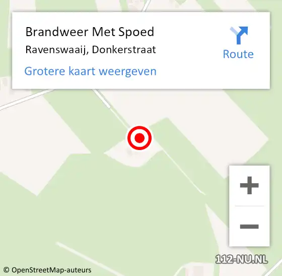 Locatie op kaart van de 112 melding: Brandweer Met Spoed Naar Ravenswaaij, Donkerstraat op 29 juli 2023 15:06