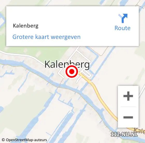 Locatie op kaart van de 112 melding:  Kalenberg op 31 juli 2023 07:11