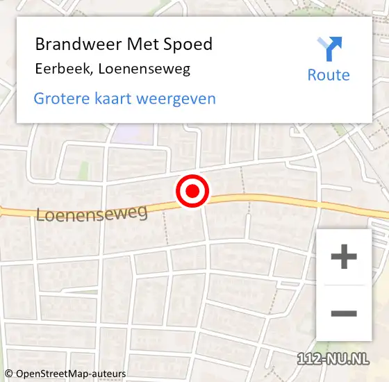 Locatie op kaart van de 112 melding: Brandweer Met Spoed Naar Eerbeek, Loenenseweg op 31 juli 2023 15:30