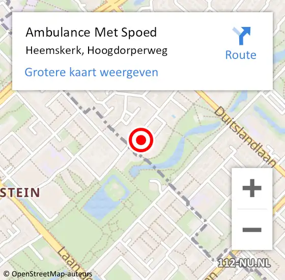Locatie op kaart van de 112 melding: Ambulance Met Spoed Naar Heemskerk, Hoogdorperweg op 2 augustus 2023 10:48