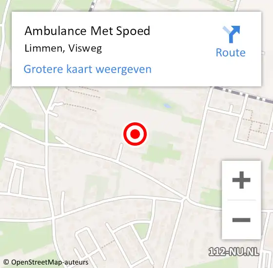 Locatie op kaart van de 112 melding: Ambulance Met Spoed Naar Limmen, Visweg op 2 augustus 2023 16:30