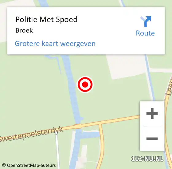 Locatie op kaart van de 112 melding: Politie Met Spoed Naar Broek op 4 augustus 2023 00:22