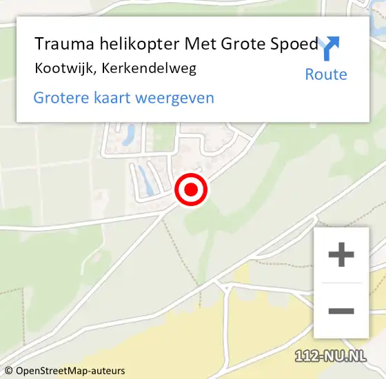 Locatie op kaart van de 112 melding: Trauma helikopter Met Grote Spoed Naar Kootwijk, Kerkendelweg op 4 augustus 2023 11:37