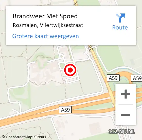 Locatie op kaart van de 112 melding: Brandweer Met Spoed Naar Rosmalen, Vliertwijksestraat op 4 augustus 2023 16:44