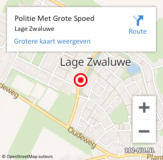 Locatie op kaart van de 112 melding: Politie Met Grote Spoed Naar Lage Zwaluwe op 6 augustus 2023 16:12