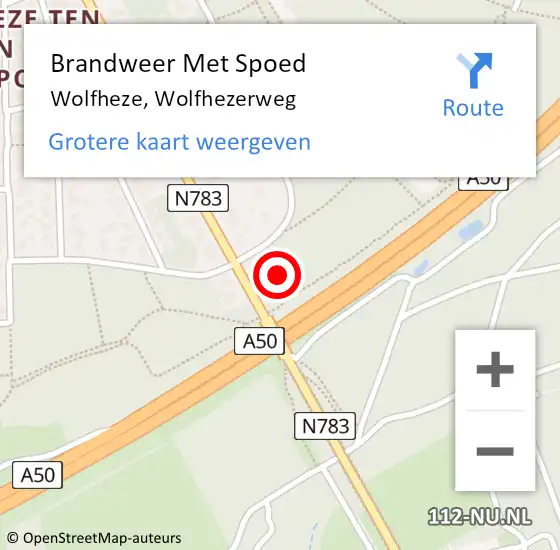 Locatie op kaart van de 112 melding: Brandweer Met Spoed Naar Wolfheze, Wolfhezerweg op 8 augustus 2023 00:18
