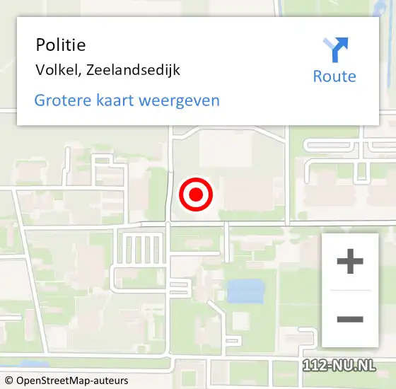 Locatie op kaart van de 112 melding: Politie Volkel, Zeelandsedijk op 8 augustus 2023 08:43
