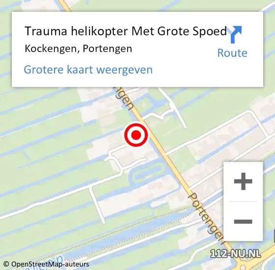 Locatie op kaart van de 112 melding: Trauma helikopter Met Grote Spoed Naar Kockengen, Portengen op 9 augustus 2023 18:37