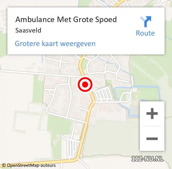 Locatie op kaart van de 112 melding: Ambulance Met Grote Spoed Naar Saasveld op 10 augustus 2023 12:11