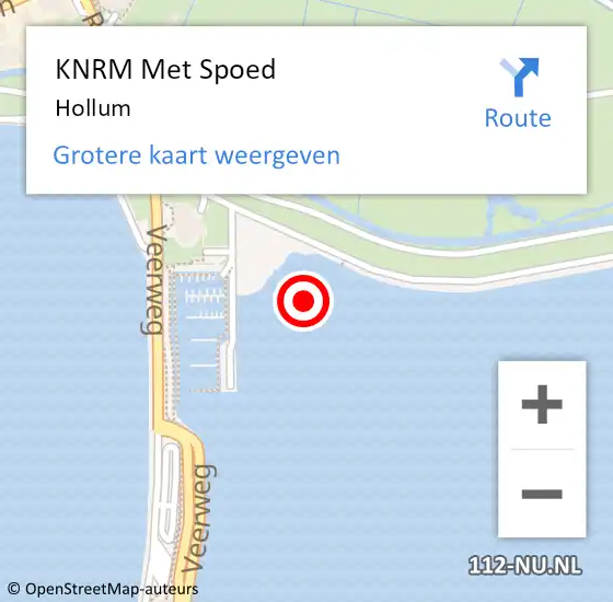 Locatie op kaart van de 112 melding: KNRM Met Spoed Naar Hollum op 11 augustus 2023 16:17