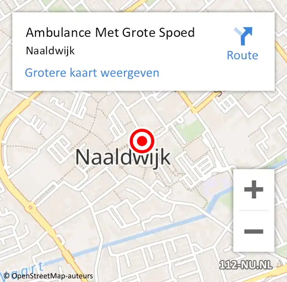 Locatie op kaart van de 112 melding: Ambulance Met Grote Spoed Naar Naaldwijk op 12 augustus 2023 00:57