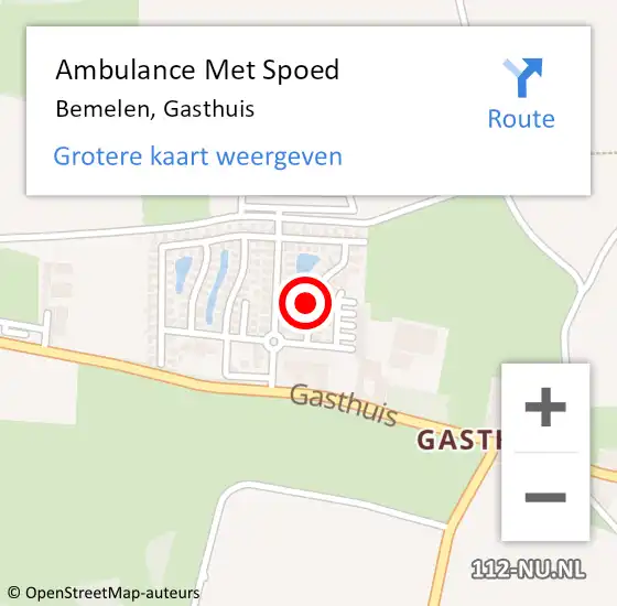 Locatie op kaart van de 112 melding: Ambulance Met Spoed Naar Bemelen, Gasthuis op 12 augustus 2023 13:00