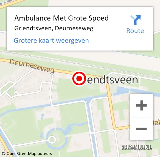 Locatie op kaart van de 112 melding: Ambulance Met Grote Spoed Naar Griendtsveen, Deurneseweg op 14 augustus 2023 00:06