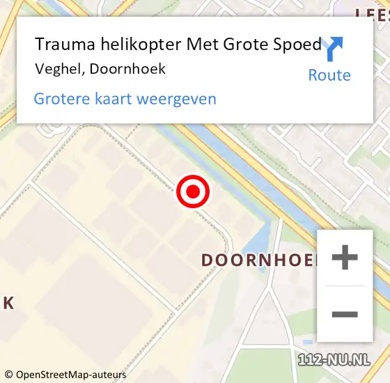 Locatie op kaart van de 112 melding: Trauma helikopter Met Grote Spoed Naar Veghel, Doornhoek op 14 augustus 2023 16:11