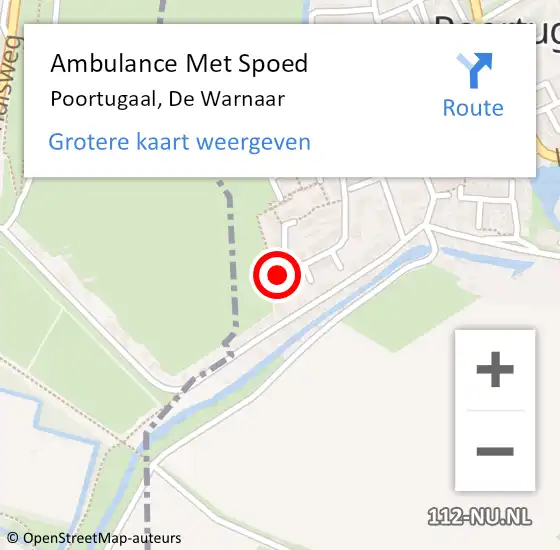 Locatie op kaart van de 112 melding: Ambulance Met Spoed Naar Poortugaal, De Warnaar op 17 augustus 2023 04:22