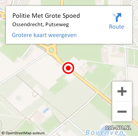 Locatie op kaart van de 112 melding: Politie Met Grote Spoed Naar Ossendrecht, Putseweg op 18 augustus 2023 10:54