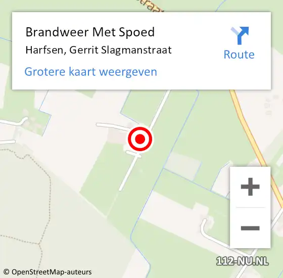 Locatie op kaart van de 112 melding: Brandweer Met Spoed Naar Harfsen, Gerrit Slagmanstraat op 5 september 2014 10:29