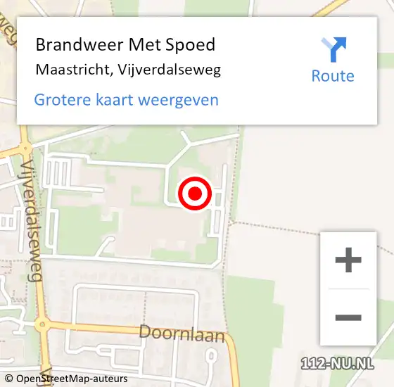 Locatie op kaart van de 112 melding: Brandweer Met Spoed Naar Maastricht, Vijverdalseweg op 19 augustus 2023 17:55