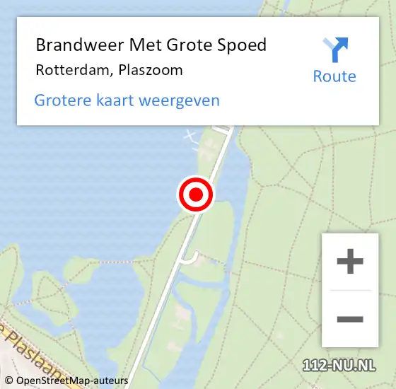 Locatie op kaart van de 112 melding: Brandweer Met Grote Spoed Naar Rotterdam, Plaszoom op 20 augustus 2023 06:30