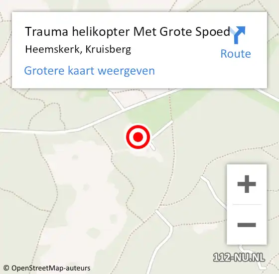 Locatie op kaart van de 112 melding: Trauma helikopter Met Grote Spoed Naar Heemskerk, Kruisberg op 20 augustus 2023 14:10