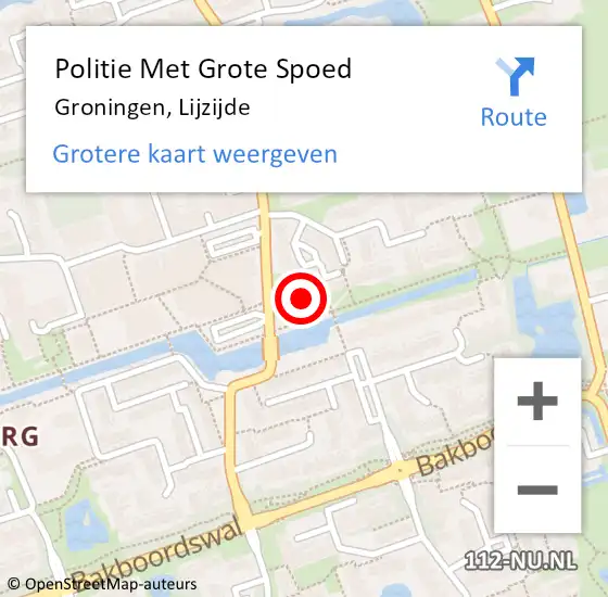 Locatie op kaart van de 112 melding: Politie Met Grote Spoed Naar Groningen, Lijzijde op 21 augustus 2023 06:42
