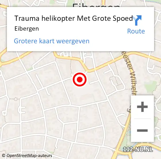 Locatie op kaart van de 112 melding: Trauma helikopter Met Grote Spoed Naar Eibergen op 21 augustus 2023 19:55