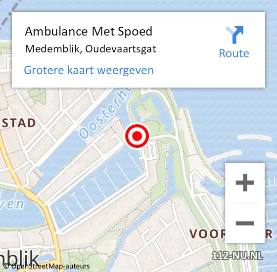 Locatie op kaart van de 112 melding: Ambulance Met Spoed Naar Medemblik, Oudevaartsgat op 21 augustus 2023 20:05