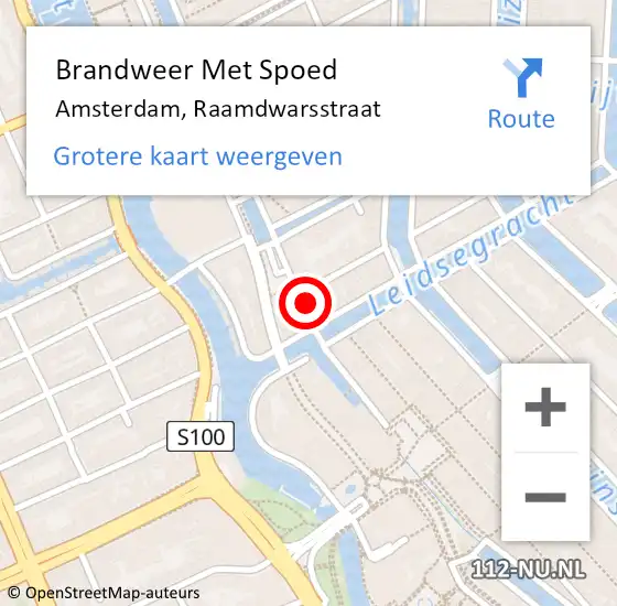 Locatie op kaart van de 112 melding: Brandweer Met Spoed Naar Amsterdam, Raamdwarsstraat op 22 augustus 2023 04:02