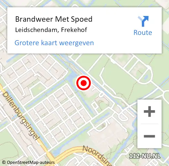 Locatie op kaart van de 112 melding: Brandweer Met Spoed Naar Leidschendam, Frekehof op 22 augustus 2023 11:42