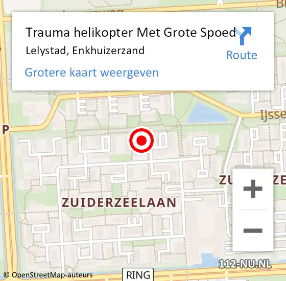 Locatie op kaart van de 112 melding: Trauma helikopter Met Grote Spoed Naar Lelystad, Enkhuizerzand op 23 augustus 2023 05:30
