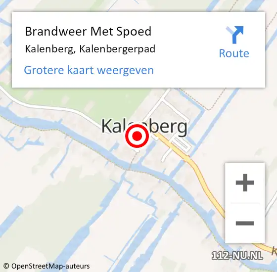 Locatie op kaart van de 112 melding: Brandweer Met Spoed Naar Kalenberg, Kalenbergerpad op 23 augustus 2023 09:24