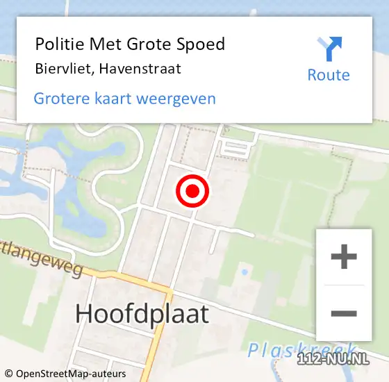 Locatie op kaart van de 112 melding: Politie Met Grote Spoed Naar Biervliet, Havenstraat op 23 augustus 2023 12:16