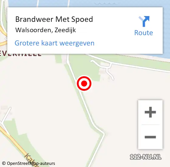 Locatie op kaart van de 112 melding: Brandweer Met Spoed Naar Walsoorden, Zeedijk op 23 augustus 2023 13:22